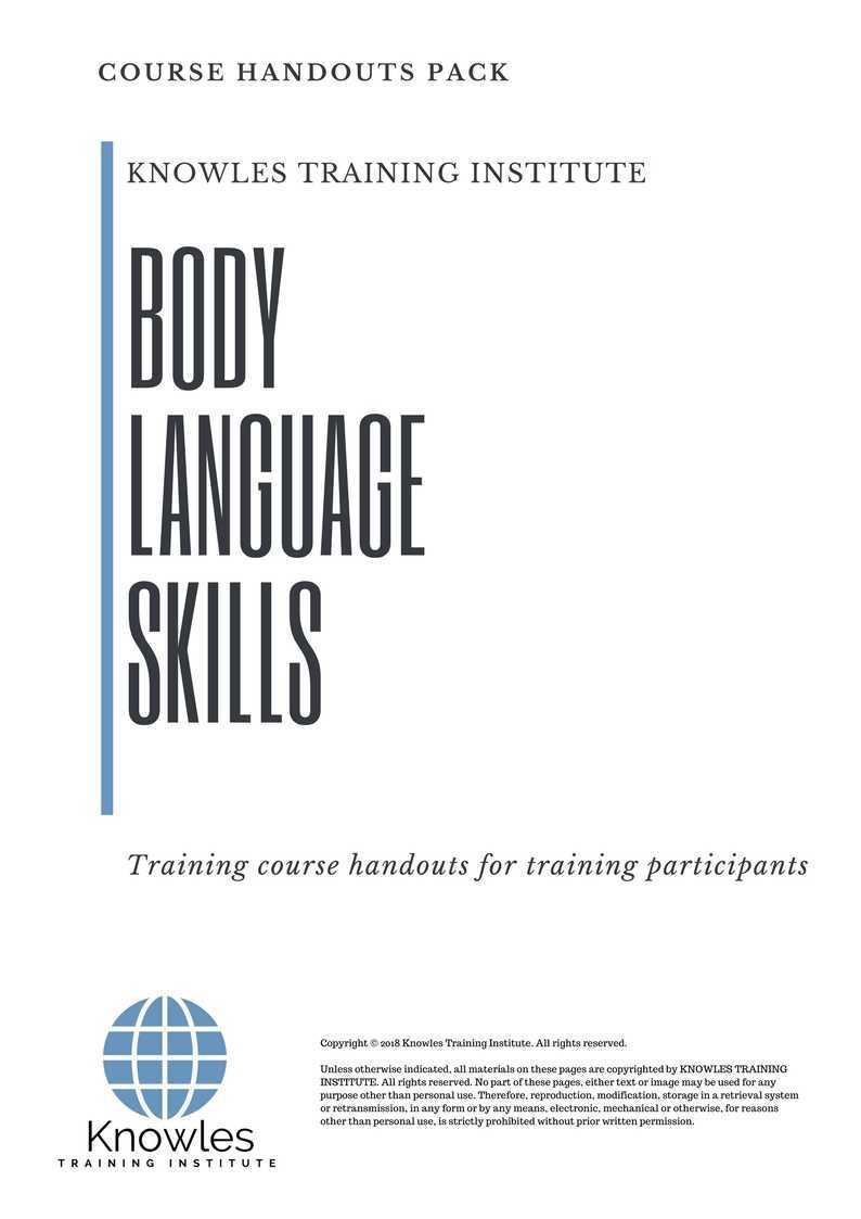 Body Language Skills Training Course in Germany Handouts