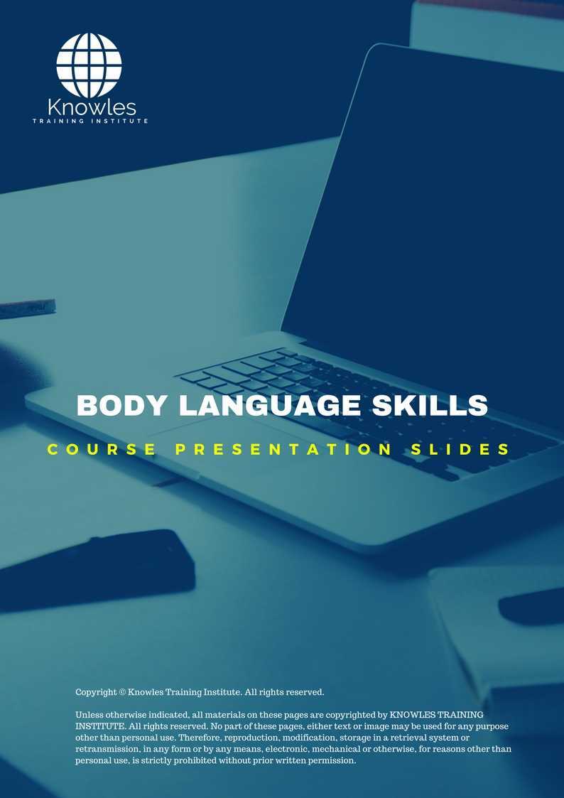 Body Language Skills Training Course in Germany Presentation Slides