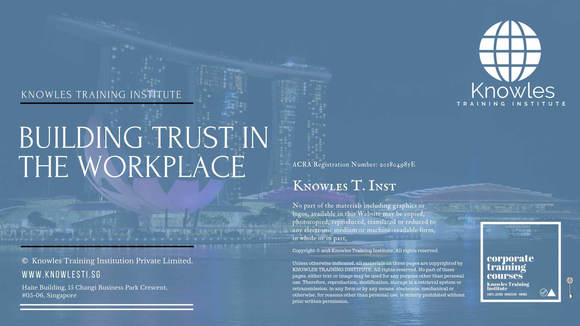 Building Trust In The Workplace Training Course in Germany