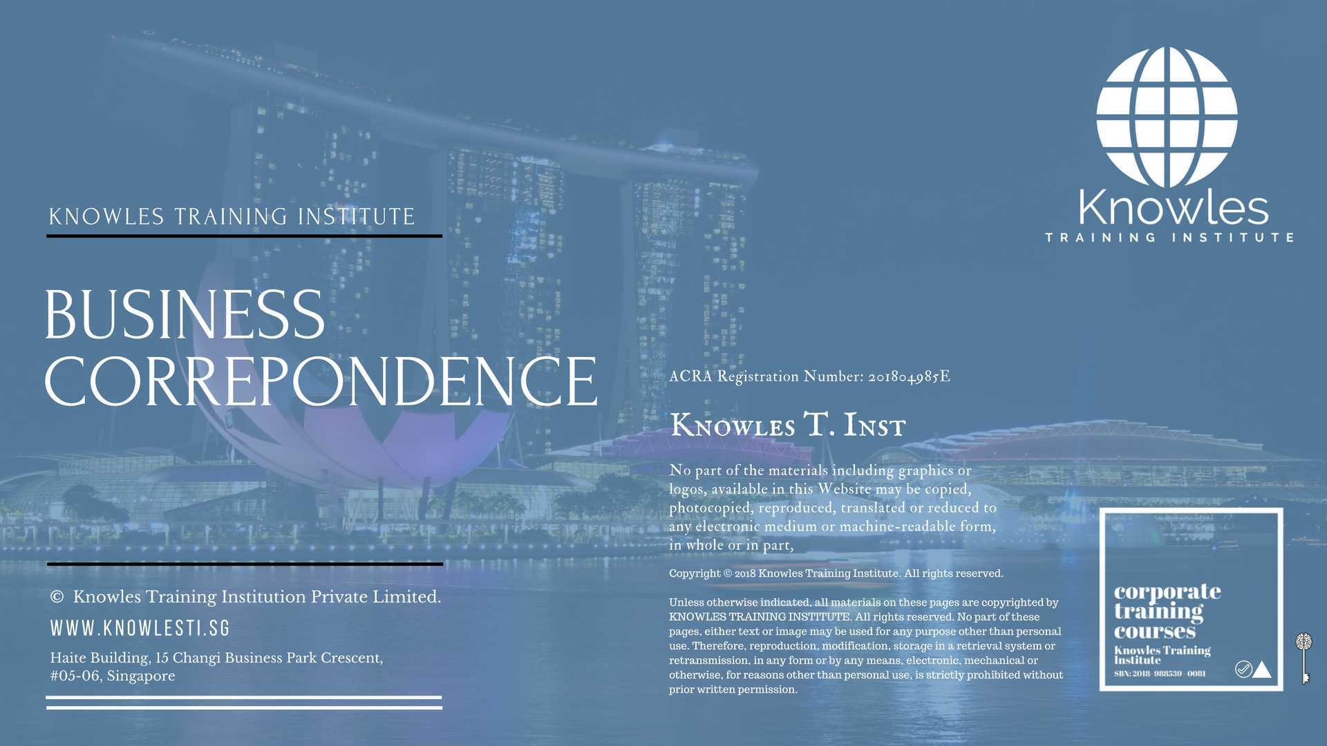 Business Correspondence Training Course in Germany