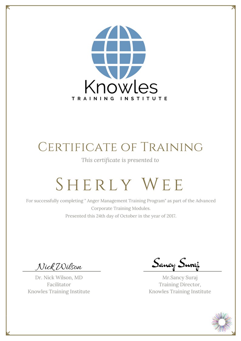 Certification For Anger Management Training Course in Germany