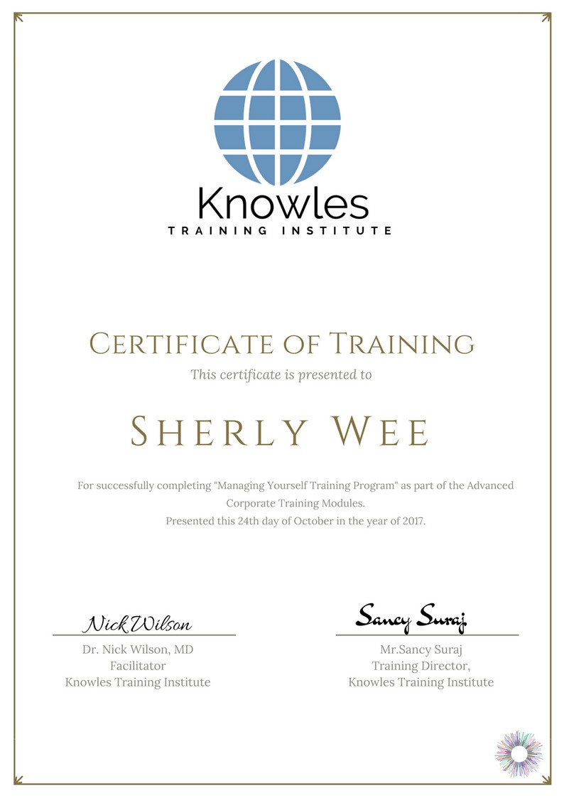 Certification For Managing Yourself Training Course in Germany