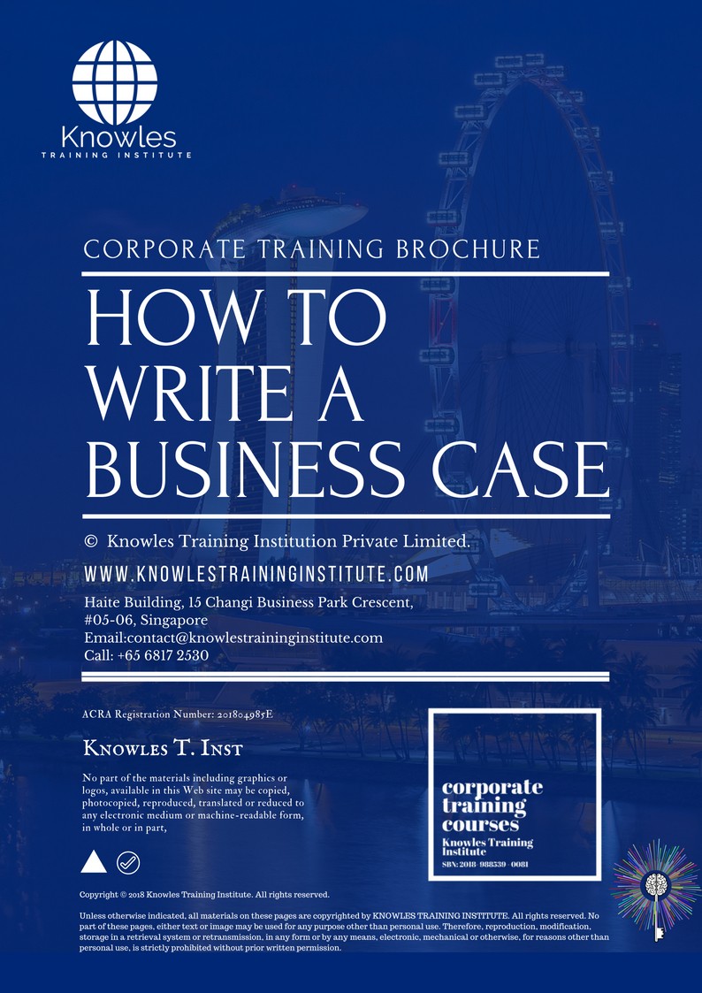 Course Brochure For How To Write A Business Case Course in Germany