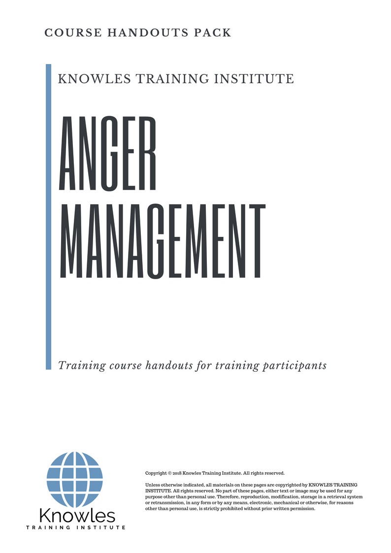 Course Handouts For Anger Management Training Course in Germany
