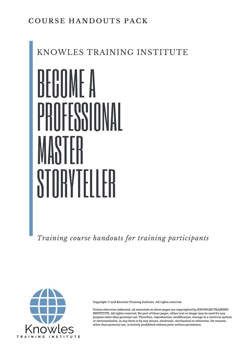 Course Handouts For Become A Professional Master Storyteller Course in Germany