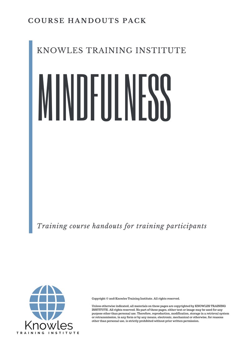 Course Handouts For Mindfulness Training Course in Germany