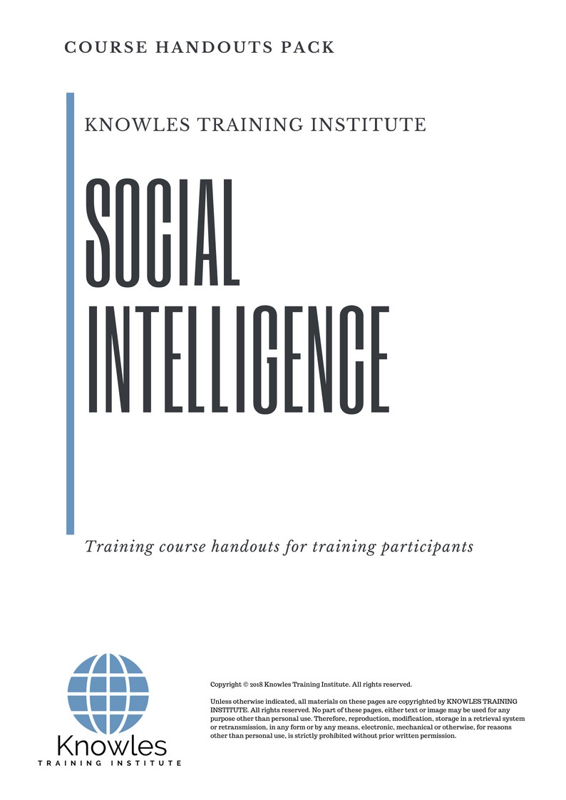 Course Handouts For Social Intelligence Training Course in Germany