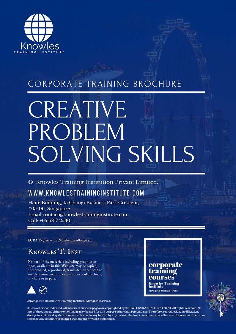 Creative Problem Solving Skills Training Course in Germany Brochure