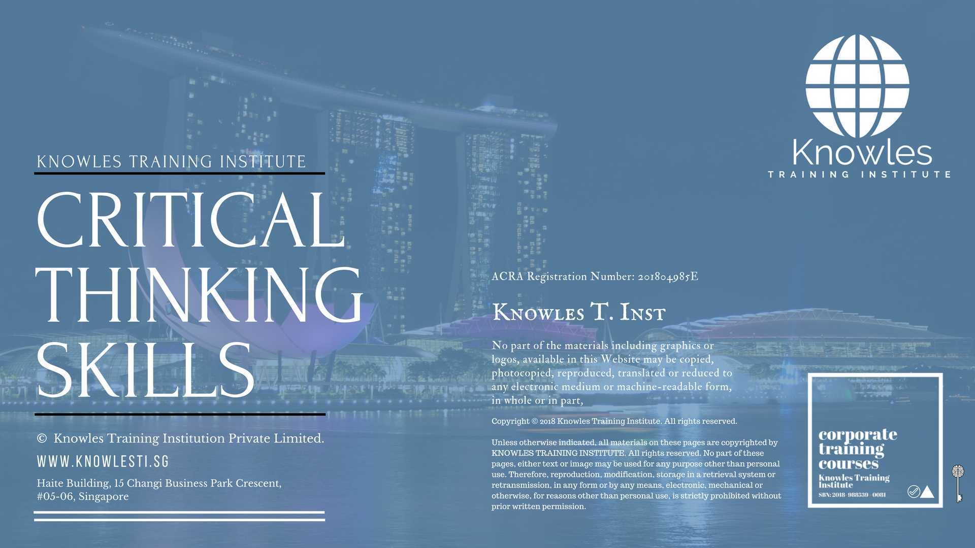 Critical Thinking Skills Training Course in Germany