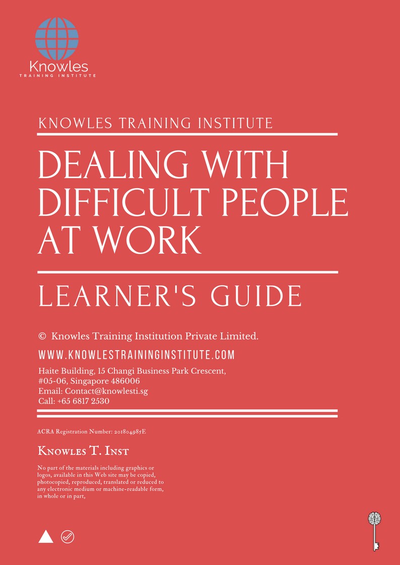 Dealing With Difficult People At Work Course in Germany Learner’s Guide