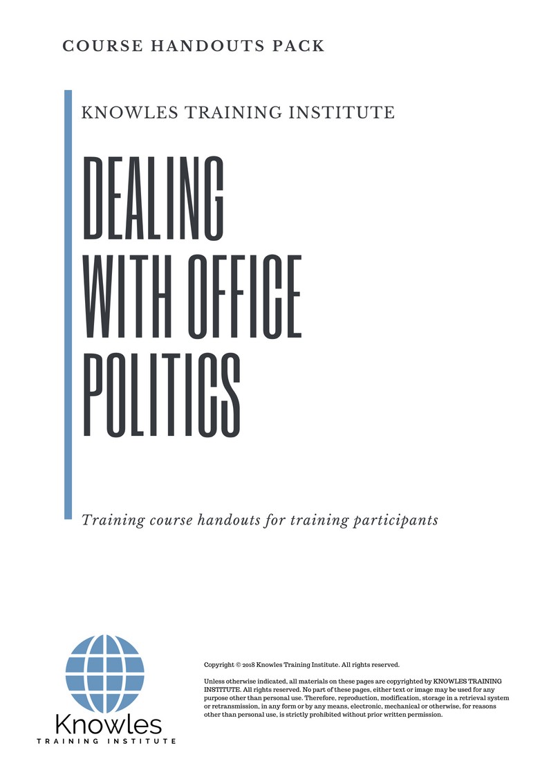 Dealing With Office Politics Course in Germany Handouts