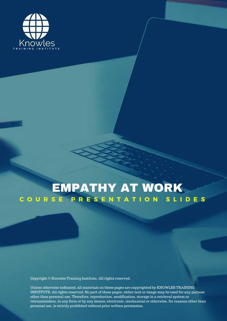 Empathy At Work Training Course in Germany Presentation Slides