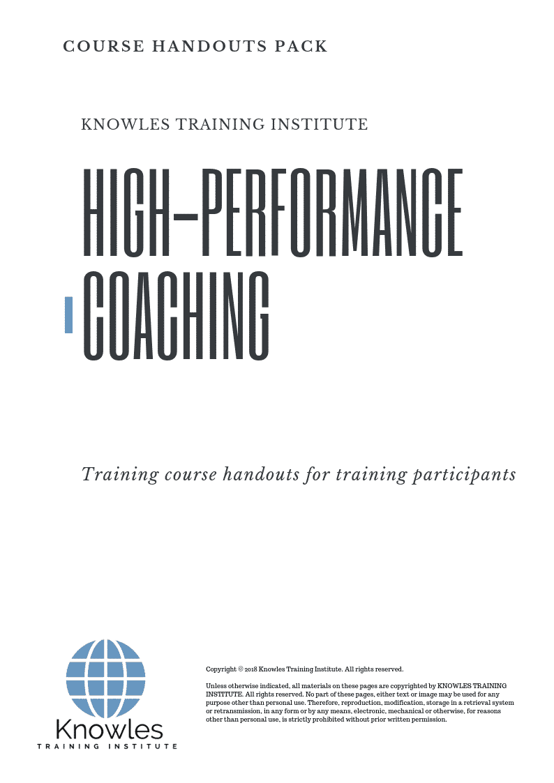 High-Performance Coaching Course in Germany Handouts