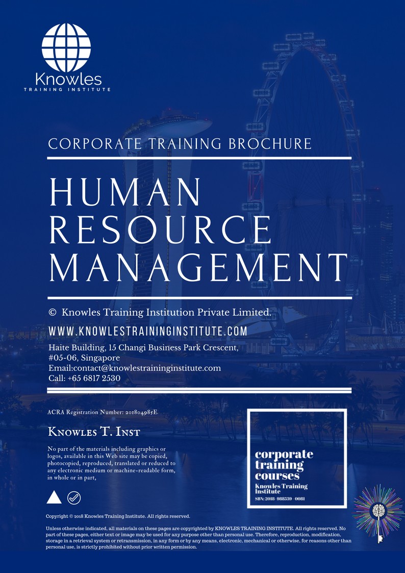Human Resource Management Training Course in Germany Brochure