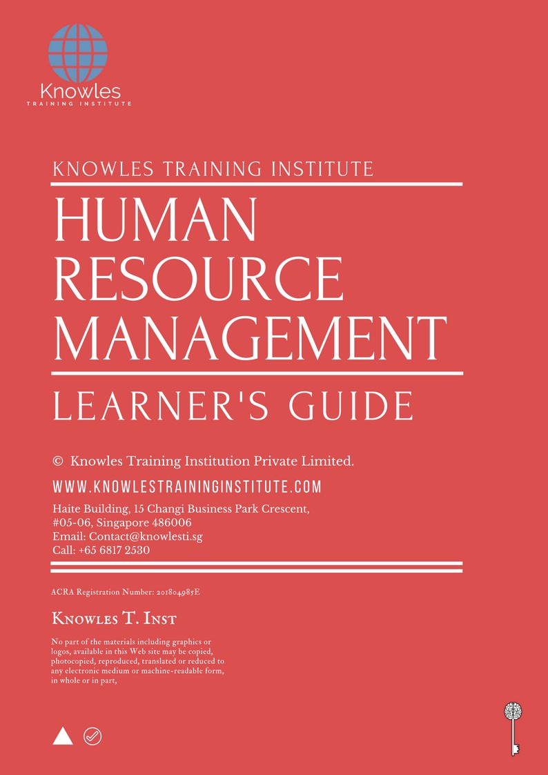 Human Resource Management Training Course in Germany Learner’s Guide