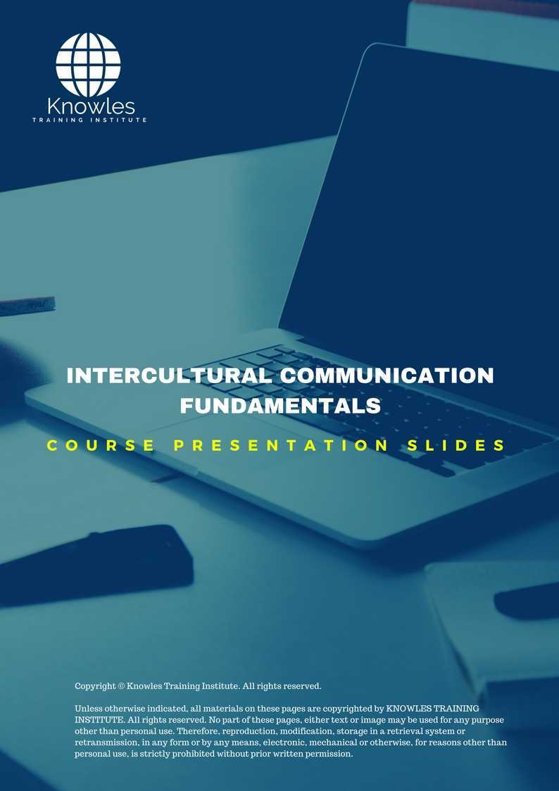 Intercultural Communication Fundamentals Training Course in Germany Presentation Slides
