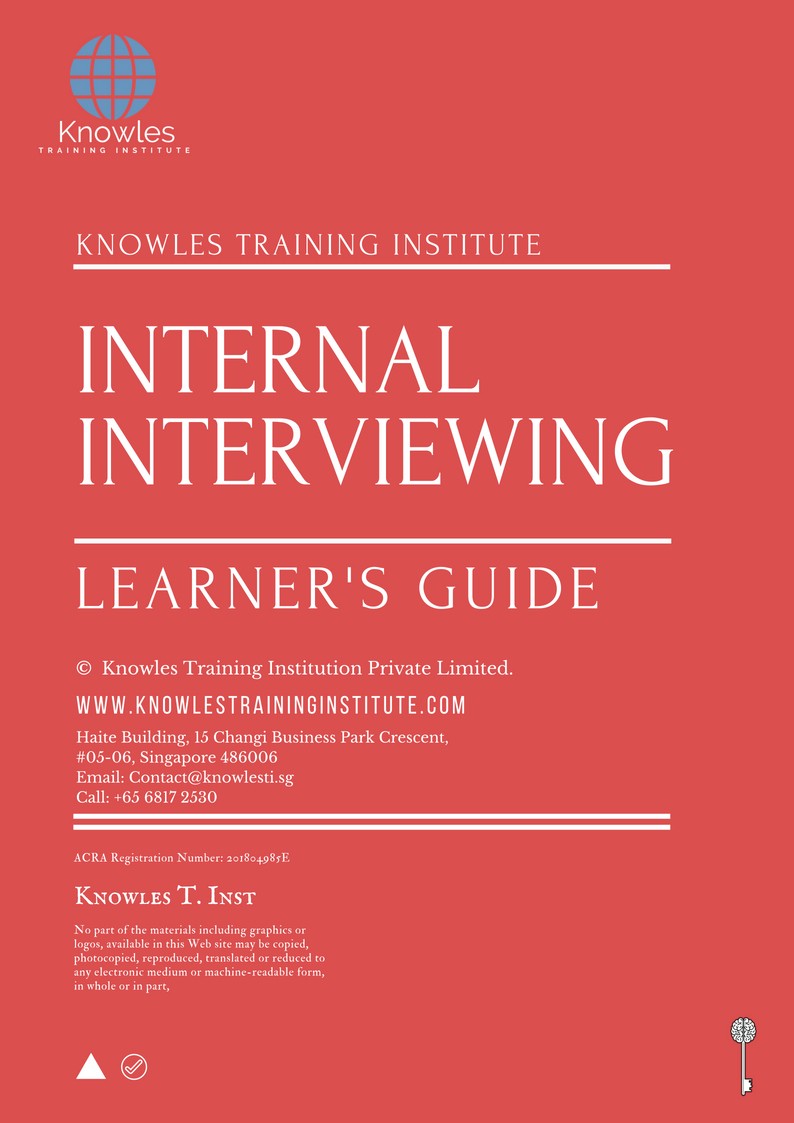 Internal Interviewing Training Course in Germany Learner’s Guide