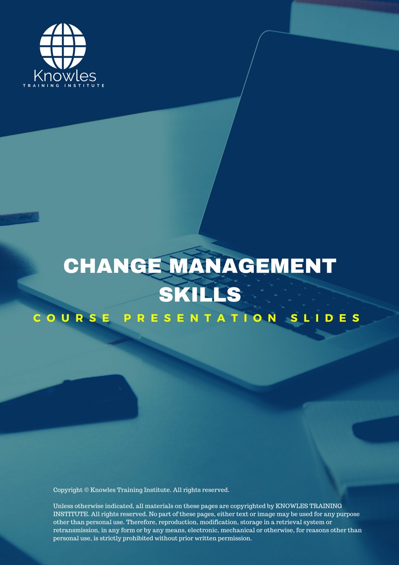 PPT Slides Used During Course For Change Management Skills Training Course in Germany