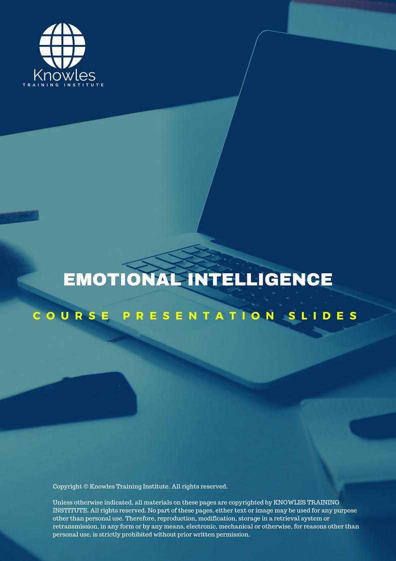 PPT Slides Used During Course For Emotional Intelligence Course in Germany