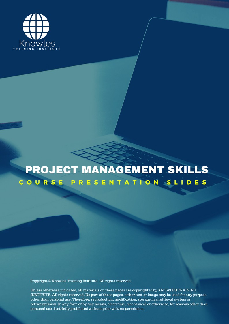 PPT Slides Used During Course For Project Management Skills course in Germany