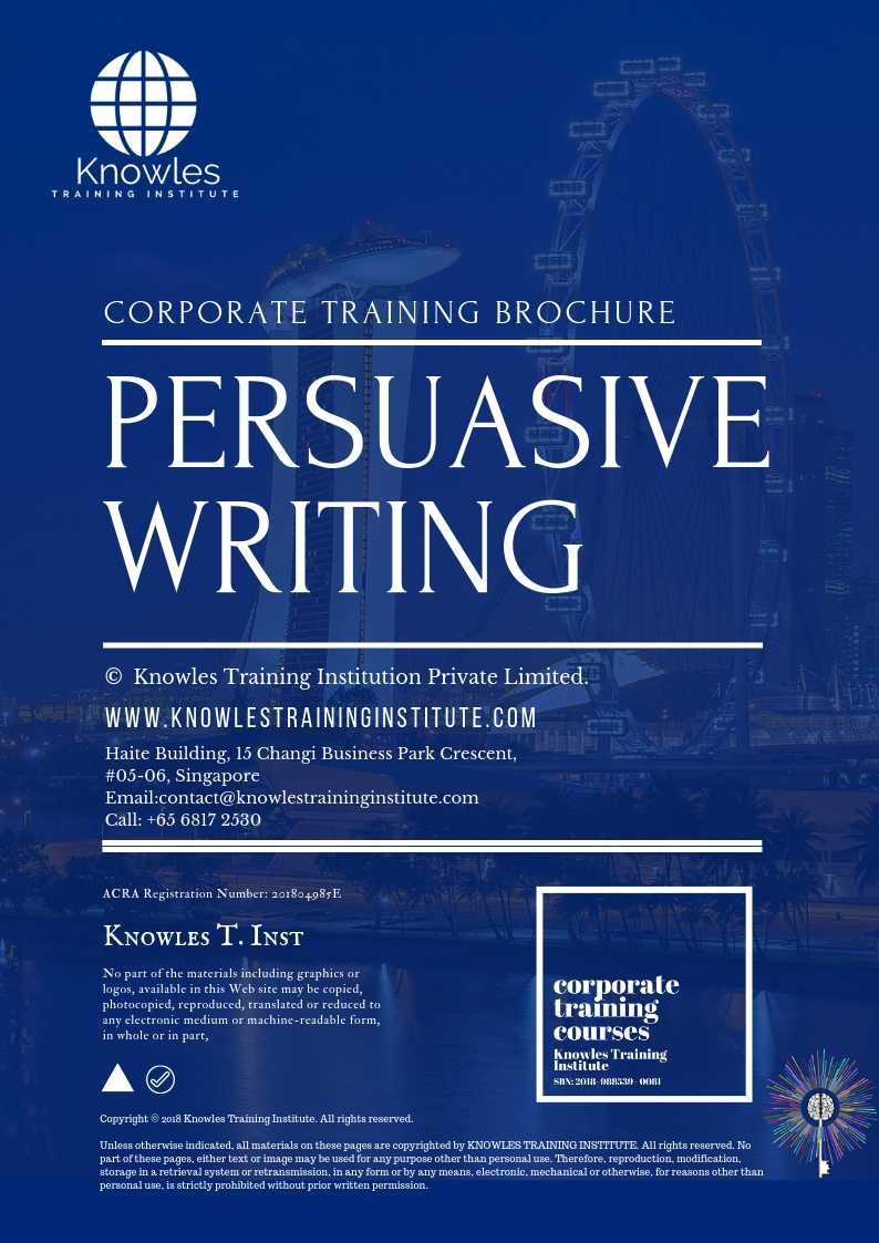 Persuasive Writing Course in Germany Brochure