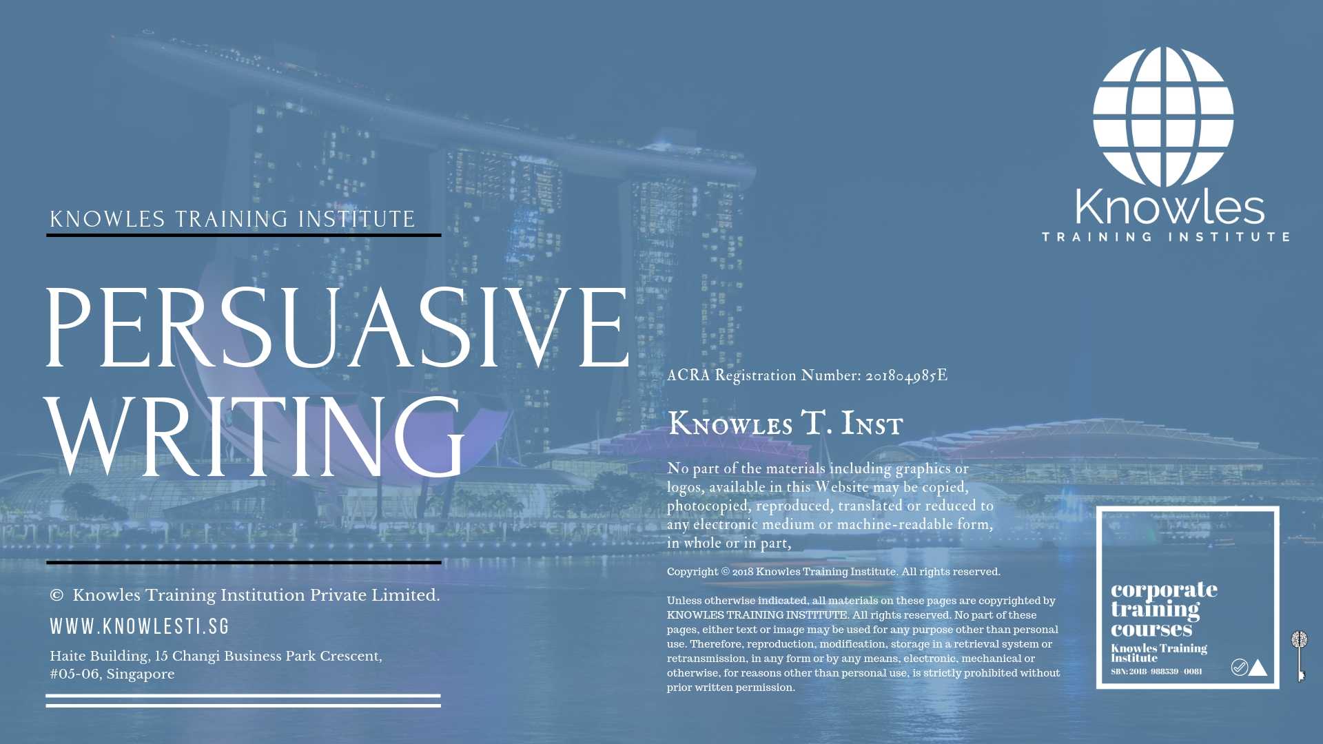 Persuasive Writing Training Course In Germany