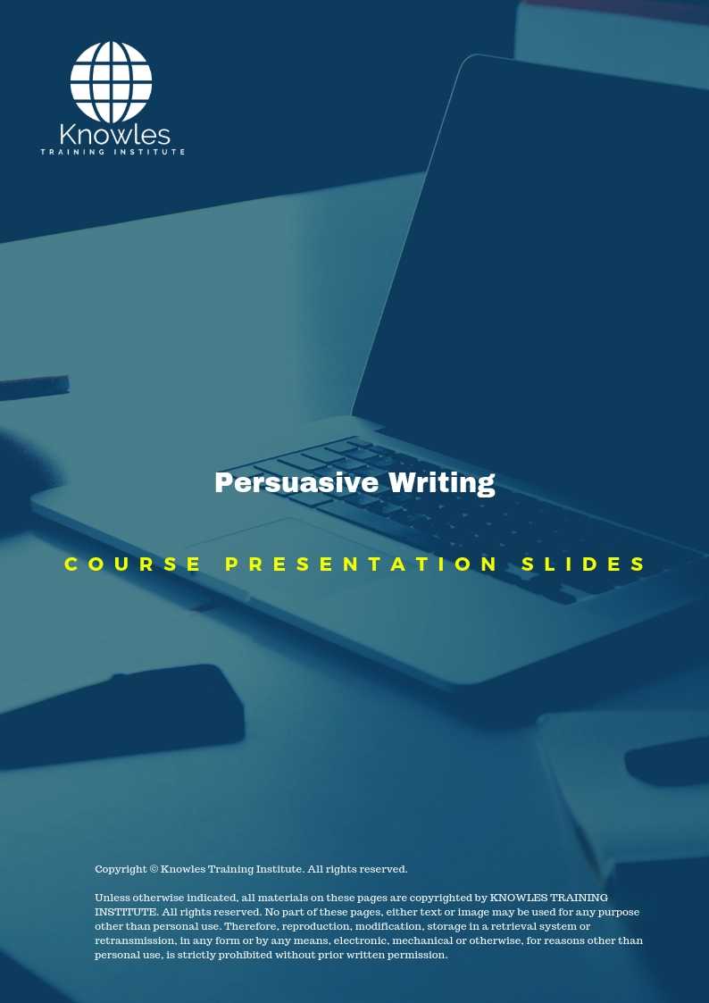 Persuasive Writing in Germany PPT Slides Used During Course