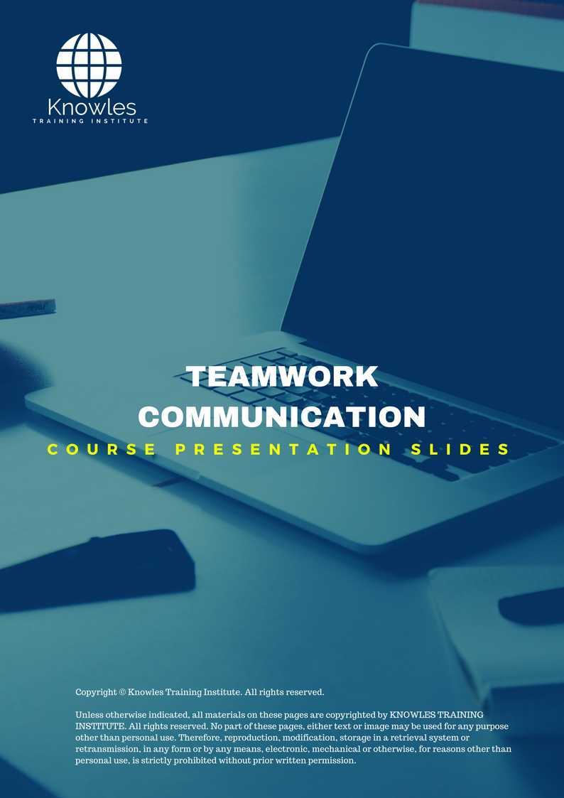 Teamwork Communication Training Course in Germany Presentation Slides