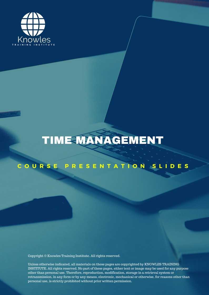 Time Management Training Course in Germany Presentation Slide