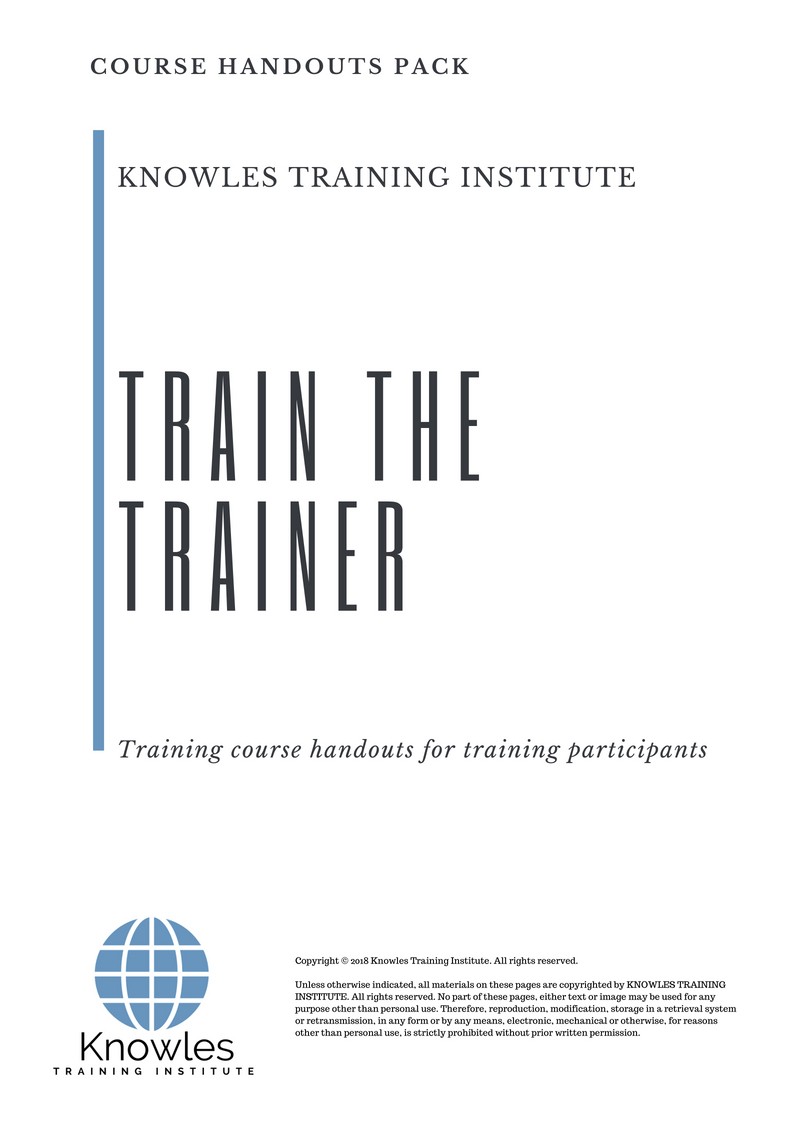 Train The Trainer Course in Germany Handouts