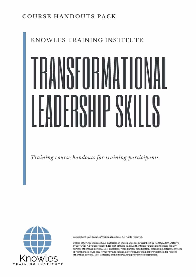 Transformational Leadership Skills Course in Germany Handouts