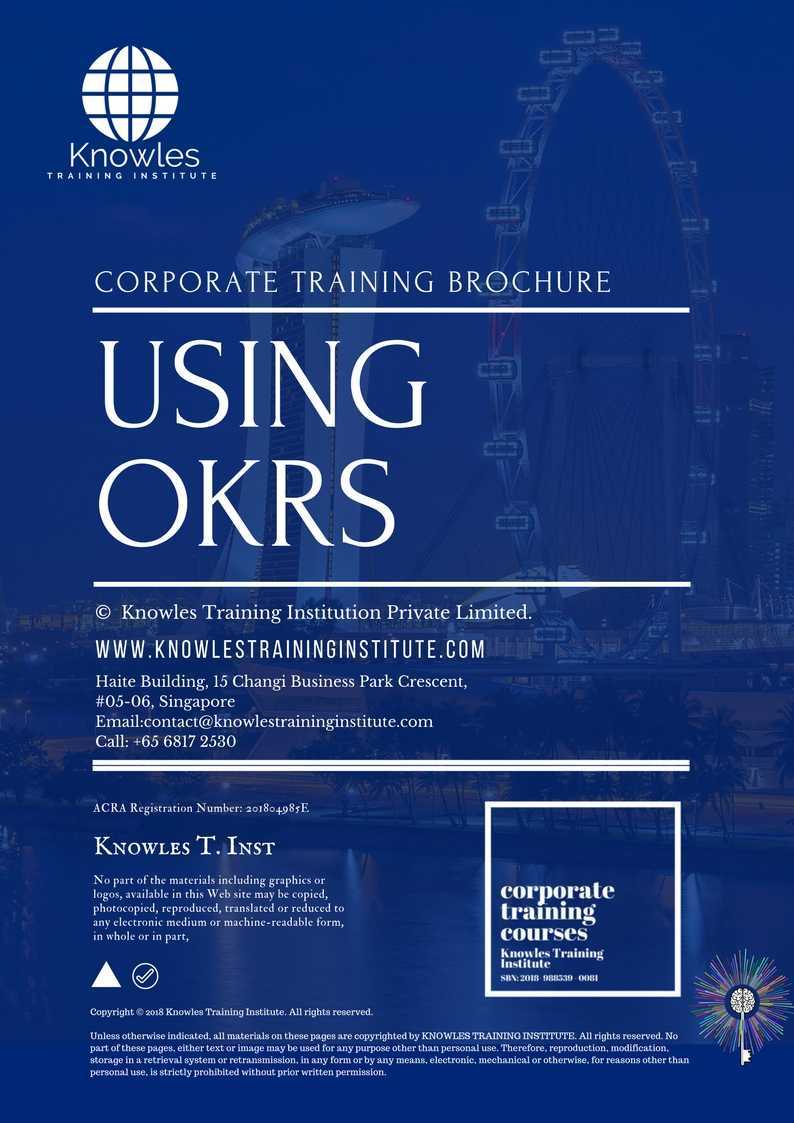 Using Okrs Training Course in Germany Brochure